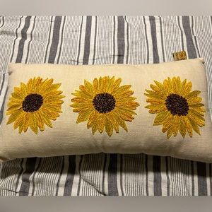 DEVI Design Beaded Sunflower Pillow